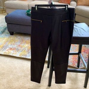 Faux leather jeggings